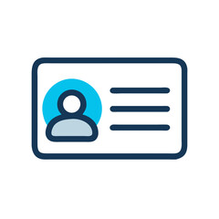Poster - Contact ID Card with Profile Icon Representing Personal Information and Contact Details