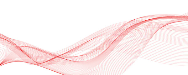 Abstract Red Wave Lines Background Design