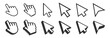 © Pavlo - Computer mouse click cursor isolated on transparent. Cursors icons click set. Cursor set in hand, arrow and mouse forms, hand pointer.