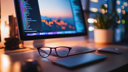 Night Coding Session: A Programmer's Desk Setup