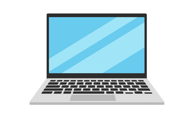 Flat design illustration. Open notebook graphic. Modern wireless technology.	