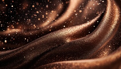 Leinwandbilder - Shimmering golden wave texture with sparkling particles in a dark environment creating an elegant and luxurious atmosphere