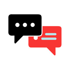 Fototapete - Chat Speech Bubbles Icon Representing Communication and Messaging