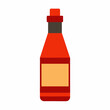 © Jhanto - Delicious sauce in glass bottle vector art illustration