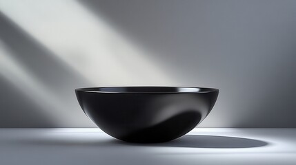 Aufkleber - Minimalist white object casting shadows on a textured surface in soft natural light, highlighting simple beauty and elegance in an indoor setting