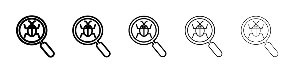 debug icon symbol mark in outline style