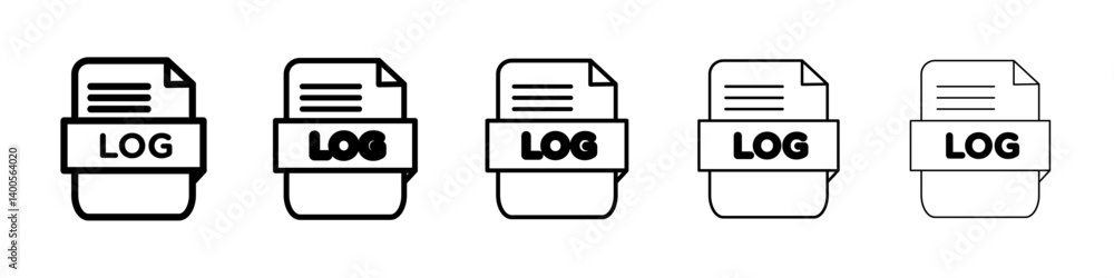 log file icon Symbol mark in Outline style Stock Vector | Adobe Stock