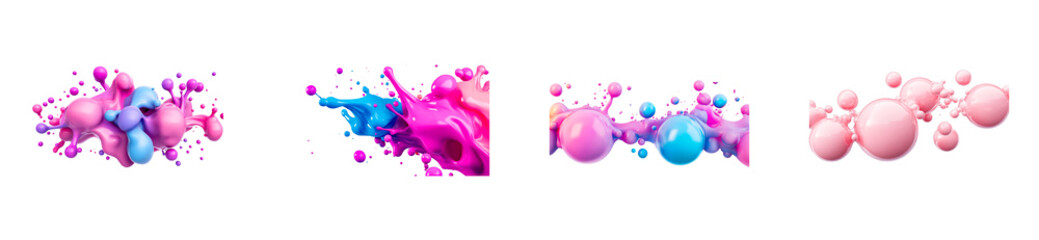 Wall Mural - colorful splashes of paint creating dynamic art effects