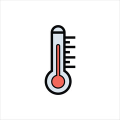 ermometer vector icon line template
