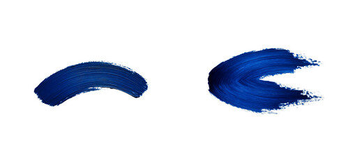 Wall Mural - artistic blue paint strokes on a transparent background