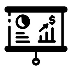 Wall Mural - A linear style icon depicting an economic study
