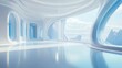 © MDRifat - Futuristic, clean white interior with smooth