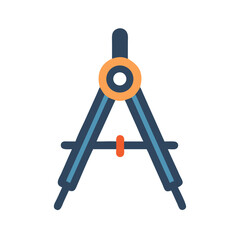 Leinwandbilder - Architect Compass Drafting Tool Icon Representing Precision Design and Architectural Planning