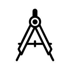 Leinwandbilder - Architect Compass Drafting Tool Icon Representing Precision Design and Architectural Planning