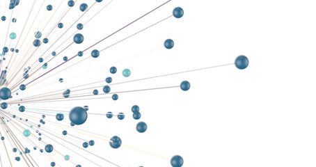 Fototapete - Global digital connections with technology
