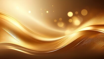 Fototapete - abstract gold background with waves and lights