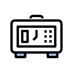 Aufkleber - Digital Alarm Clock Icon Representing Time Management and Morning Alerts
