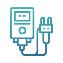 Leinwandbilder - External Hard Drive with USB Cable Icon Representing Portable Data Storage and File Transfer