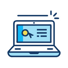 Aufkleber - Laptop Computer Icon Representing Portable Computing and Digital Work