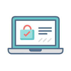 Poster - Laptop Computer Icon Representing Portable Computing and Digital Work