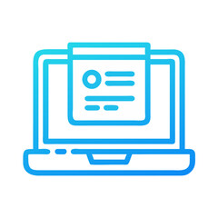 Aufkleber - Laptop Computer Icon Representing Portable Computing and Digital Work