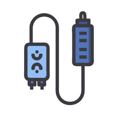 Poster - Power Extension Cord Icon Representing Electrical Connectivity and Multiple Outlet Access