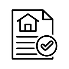 Fototapete - Verified Real Estate Document Icon Representing Property Ownership and Legal Approval