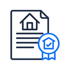 Fototapete - Verified Real Estate Document Icon Representing Property Ownership and Legal Approval
