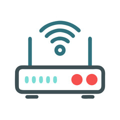 Poster - Wi-Fi Router Device Icon Representing Wireless Internet Access and Network Connectivity