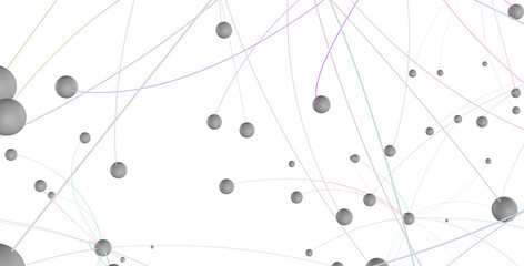 Fototapete - Abstract network of physical devices on the Internet using a network connection