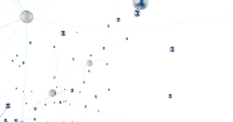 Fototapete - Abstract network of physical devices on the Internet using a network connection