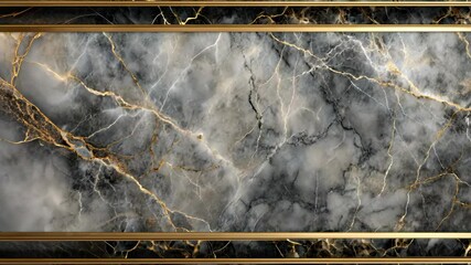 Wall Mural - Elegant Dark Marble with Gold Accents A Seamless Looping Background Animation for Luxurious Visuals