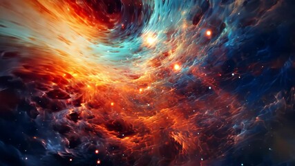 Wall Mural - Swirling galaxy texture background Colorful space with bright colors and stars scattered Artistic throughout