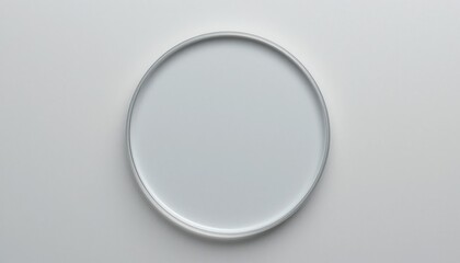 Minimalist circular design contemporary studio graphic element clean background top view visual aesthetics for modern art