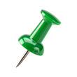 © Jakirul - Green push pin 3d rendering isolated on transparent background. Push pin cut out.