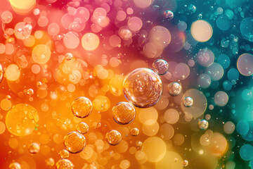 Wall Mural - a vibrant colorful bubble background that adds playfulness and joy to designs.