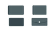 © vivi - Set of Four Gray Wallets Minimalist Flat Illustration