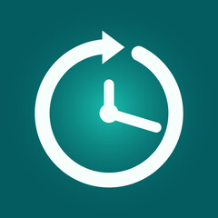 clock trendy icon worthy abstract vector illustration colorful artwork beautiful design