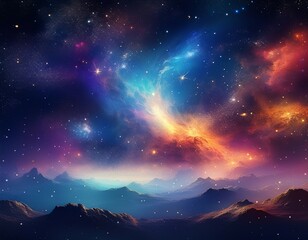 night sky universe filled with stars and nebulae cosmic background
