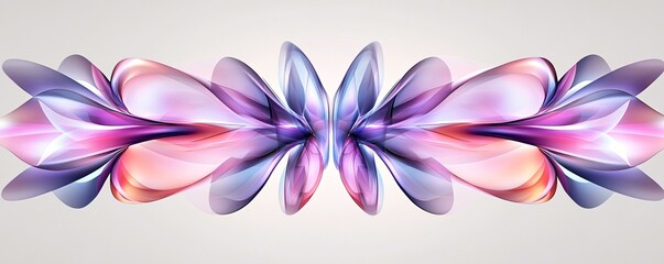 Abstract digital art with a flowing neon gradient pattern and layered geometric shapes, high-resolution detail for futuristic design