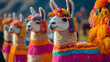© john - Inti raymi festival colorful llama decorations, cusco peru, andean culture