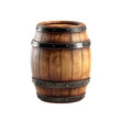 © Jiajia - Wooden Barrel with Metal Hoops on Transparent Background