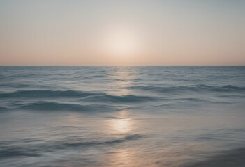 Wall Mural - colors pastel sea early sky morning delicate seascape mediterranean clear horizon deep ocean blue beach beautiful clean water line background sunrise light beauty dream liquid europa landscape day