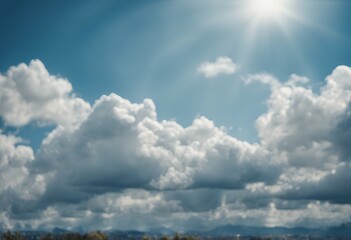 Wall Mural - clouds sky sunny panorama weather white blue freedom nature cloud air cumulus fluffy space colourful