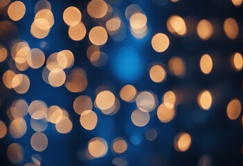 Wall Mural - bar side blue glowing background bokeh lights blur celebration circle abstract disco glow light illu