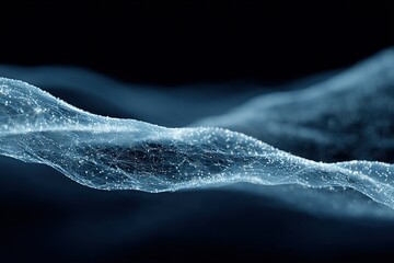 Wall Mural - digital wave representation illustrates the beauty of data flow and connectivity in a futuristic con