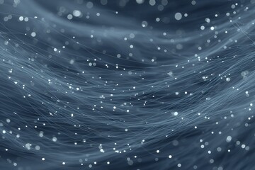 Wall Mural - swirling blue patterns with light particles on a dark background create a mesmerizing abstract visua