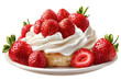 © Jawad - Luscious Strawberry Shortcake Juicy berries fluffy whipped cream on a on transparent background