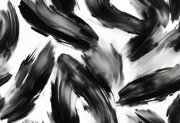 Wall Mural - smudge isolated grungy black painting stain brush oil strokes design element object texture noise gr
