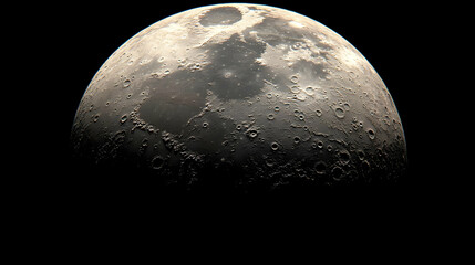 Full Moon Close Up With Craters